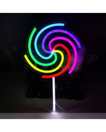 Lollipop Rainbow Color Neon Sign