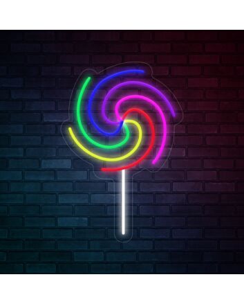 Lollipop Rainbow Color Neon Sign
