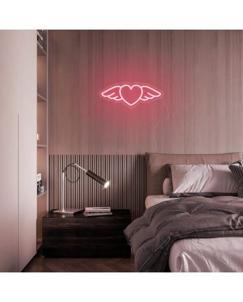 Mini Flying Heart Neon Sign