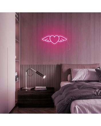 Mini Flying Heart Neon Sign