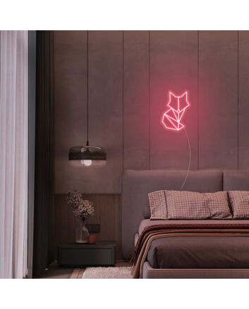 Mini Geometric Fox Neon Sign