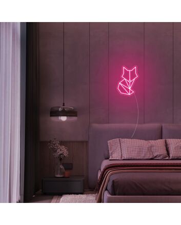 Mini Geometric Fox Neon Sign