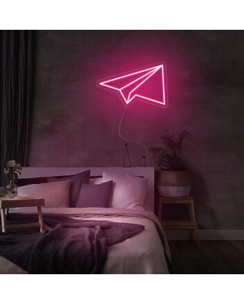 Mini Paper Plane Neon Sign