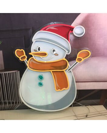 Snowman Neon Sign