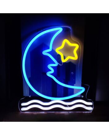 Stars And Moon Neon Sign