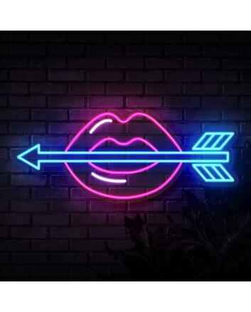 Arrow Lips Neon Sign
