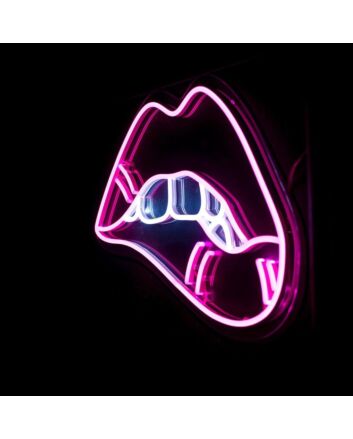 Biting Lip Neon Sign