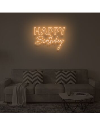 HAPPY BIRTHDAY V2" LED Neon Sign