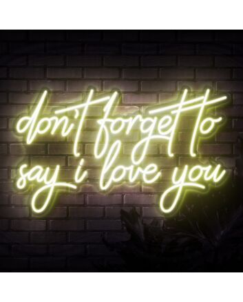 Dont Forget To Say I Love You Neon Sign