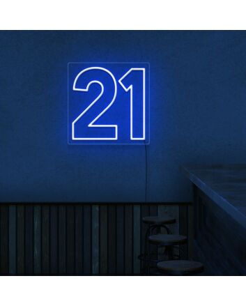 Number 21 Neon Sign