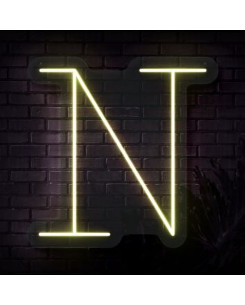 Personalized Initial Letter N Neon Sign