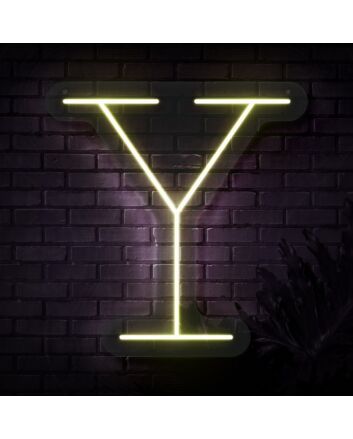 Personalized Initial Letter Y Neon Sign