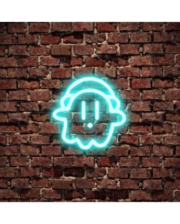 Little Ghost With Hat Neon Sign