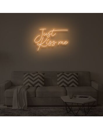 Embrace Romance with 'Just Kiss Me' Neon Sign