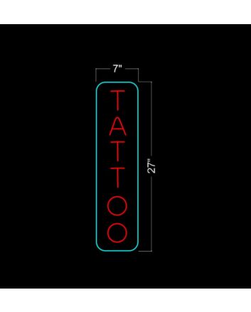 Vertical Tattoo Neon Sign