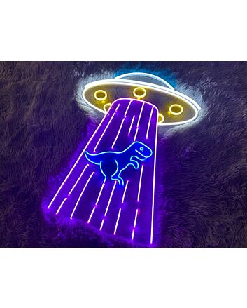 UFO Dinosaur Neon Sign