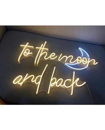 To The Moon And Back Neon Sign