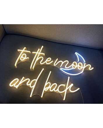 To The Moon And Back Neon Sign