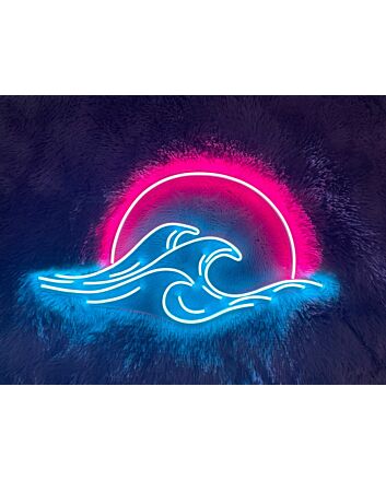 Sun Wave Sunrise Sunset Neon Sign