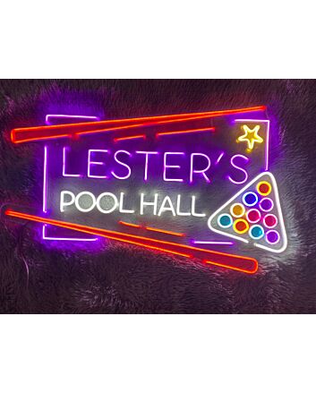 Pool Hall Billards Room Neon Sign