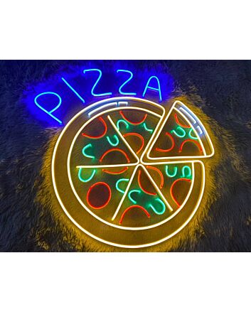 Pizza Slices Restaurant Neon Sign