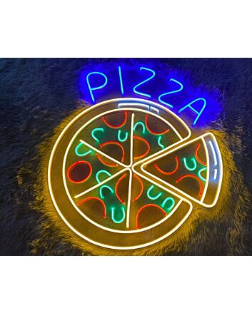Pizza Slices Restaurant Neon Sign