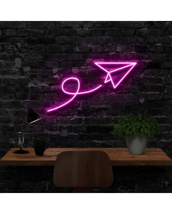 Paper Plane Neon Sign