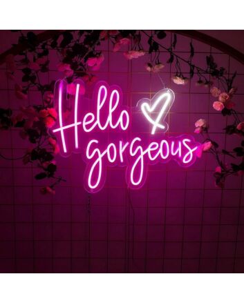 Hello Gorgeous Heart Neon Sign MNC42055