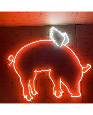 Flying Pig Neon Sign