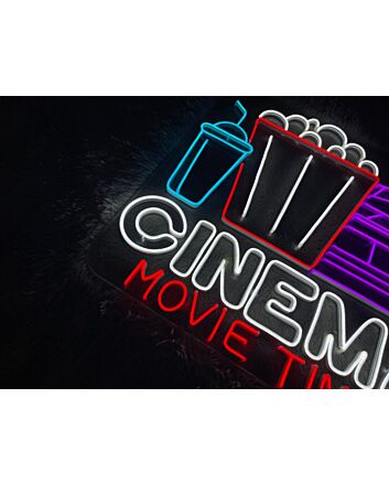 Cinema Movie Time Neon Sign