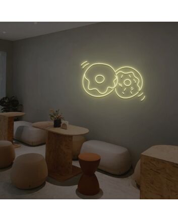 2 Donuts Neon Sign