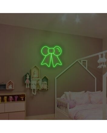 Cute Bowknot Neon Sign For Girls Decor