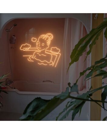 Girl Takes A Shower Neon Sign