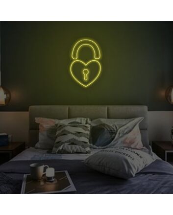 Heartlock For Love Neon Sign