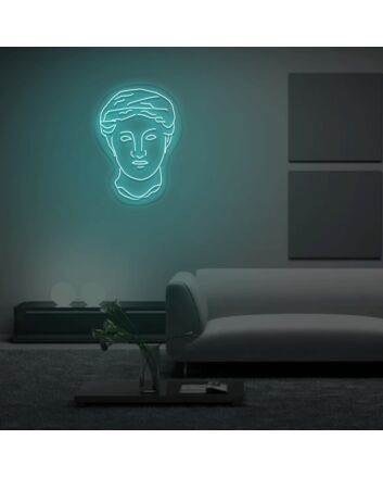 Michelangelos Face Artist Neon Sign