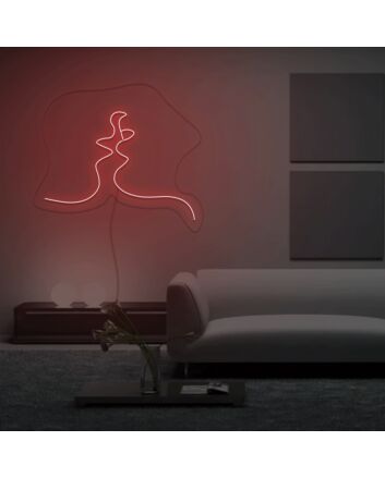 Simple Kissing Line Neon Sign