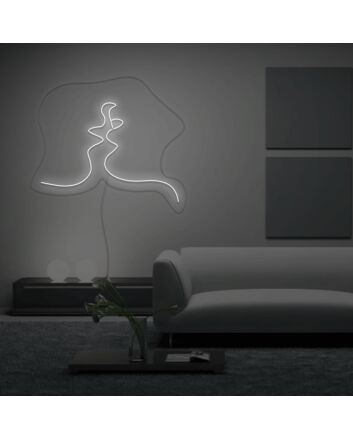 Simple Kissing Line Neon Sign