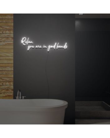 Relax You Are In Good Hands Neon Light Signs Custom Neon Sign For Wedding Bar Party Decoration