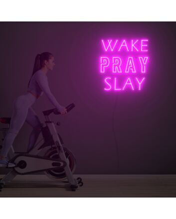 Wake Pray Slay Neon Sign Custom Neon Sign Lights Night Lamp Led Neon Sign Light For Home Party
