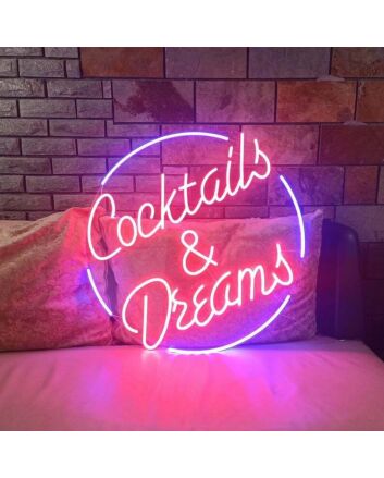 Customize Cocktails &#038; Dreams &#8211; Led Neon Sign