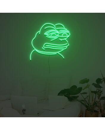 Sad Pepe Frog Neon Sign Custom Neon Sign Lights Night Lamp Led Neon Sign Light For Home Party