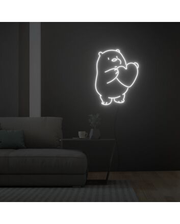 Icebear With Heart Neon Sign Fashion Custom Neon Sign Lights Night Lamp Led Neon Sign Light For Home Party