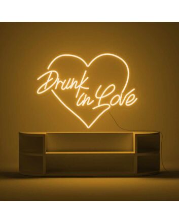 Drunk In Love With Heart Neon Sign