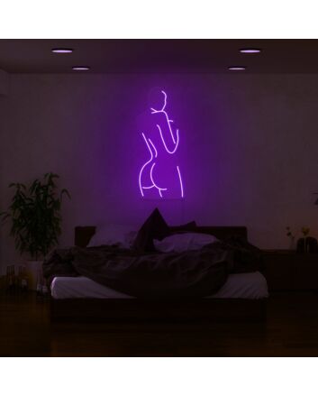Body Lines Aesethetic Female Back View Neon Sign
