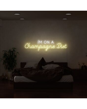 Champagne Diet Neon Sign