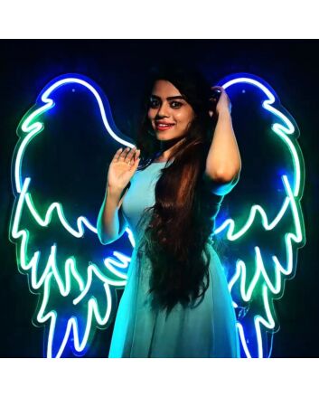 Angel Wings Colorful Neon Sign