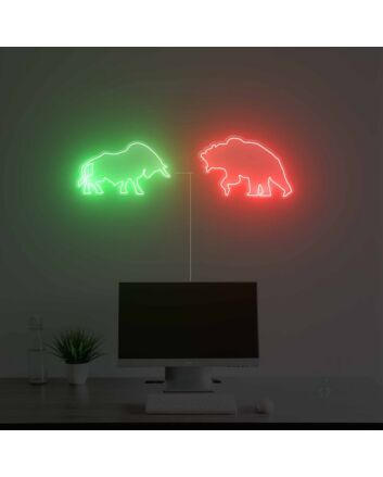 Bear Bull Neon Sign