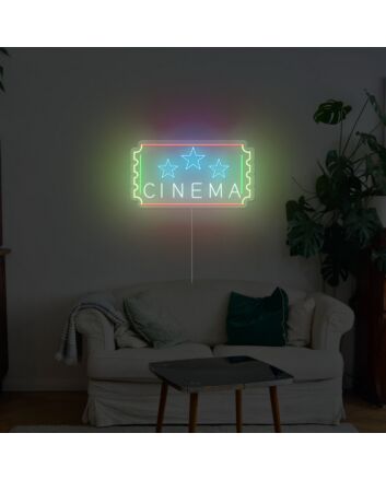 Cinema Ticket Neon Sign