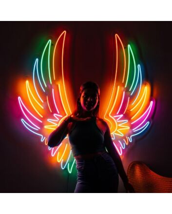 Colourful Wings Neon Sign