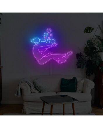Falling Guy Neon Sign